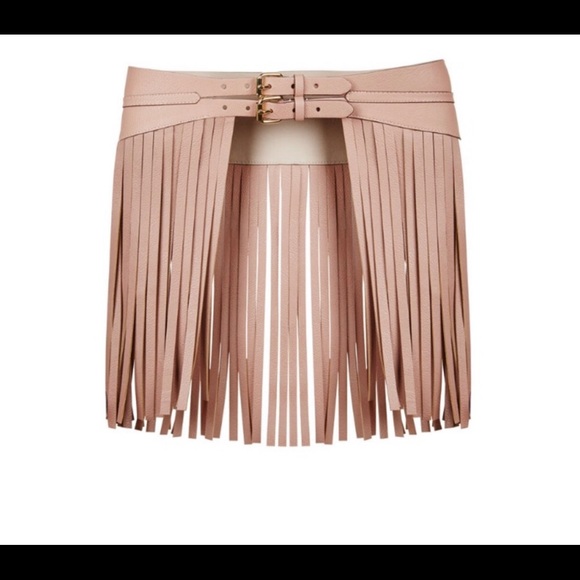 BCBGMAXAZRIA Nude Faux Leather Corset Belt Small - Picture 3 of 13